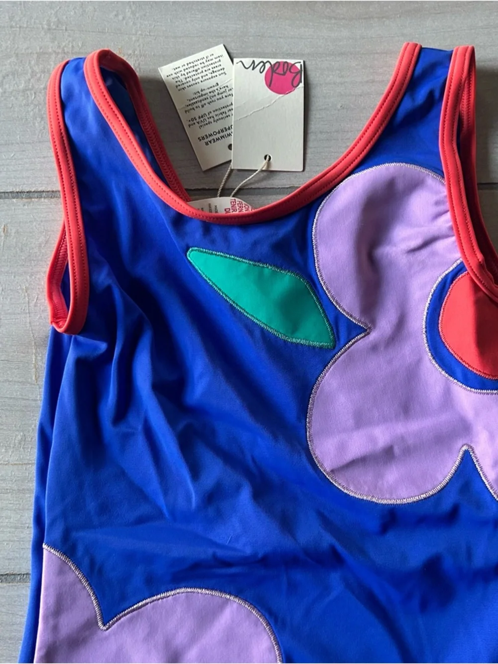 NWT Mini Boden One Piece Big Floral Swimsuit - Picture 2 of 4